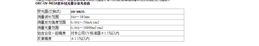 日本orc能量计连接线uv-cn300-m03a