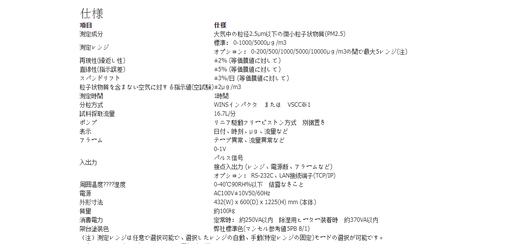 堀场horiba大气pm2.5污染检器px-375
