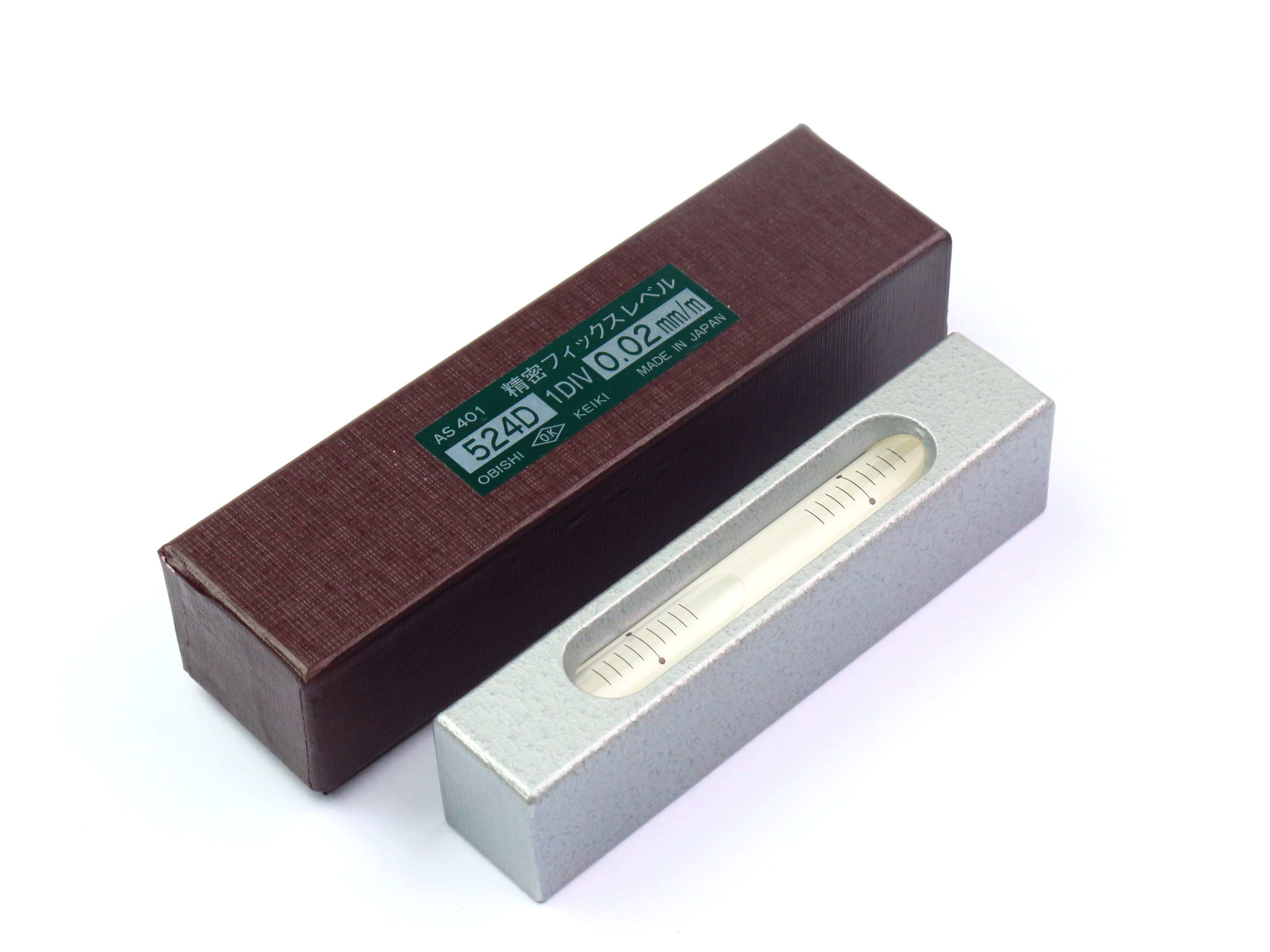 obishi大菱as401水平仪 524d 迷你水平尺100*0.02日本进口