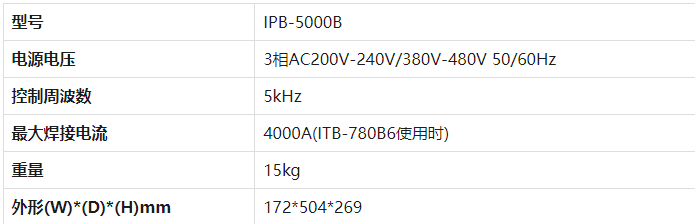 米亚基电源ipb-5000b直流逆变式焊接电源