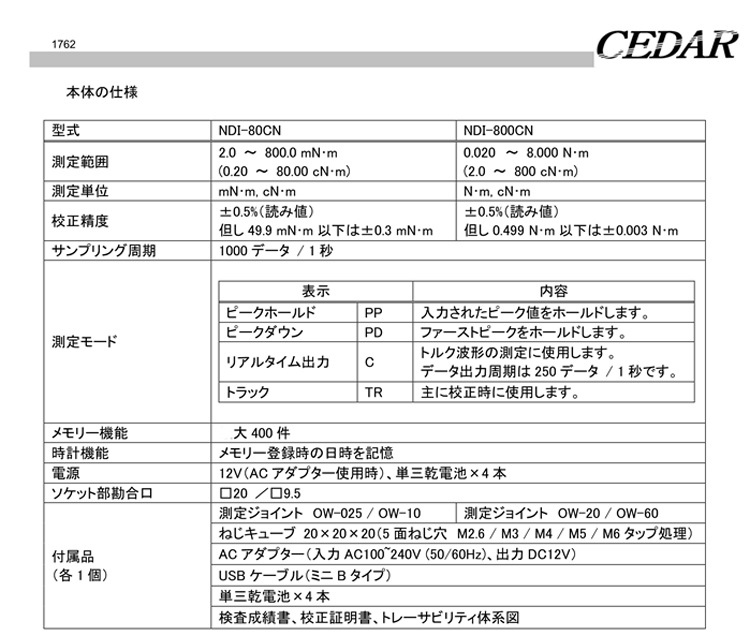 日本cedar思达ndid-800cn扭力测试仪进口