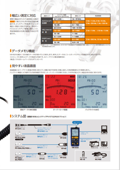 进口rion日本理音vm-82a便携式手持式振动监测仪